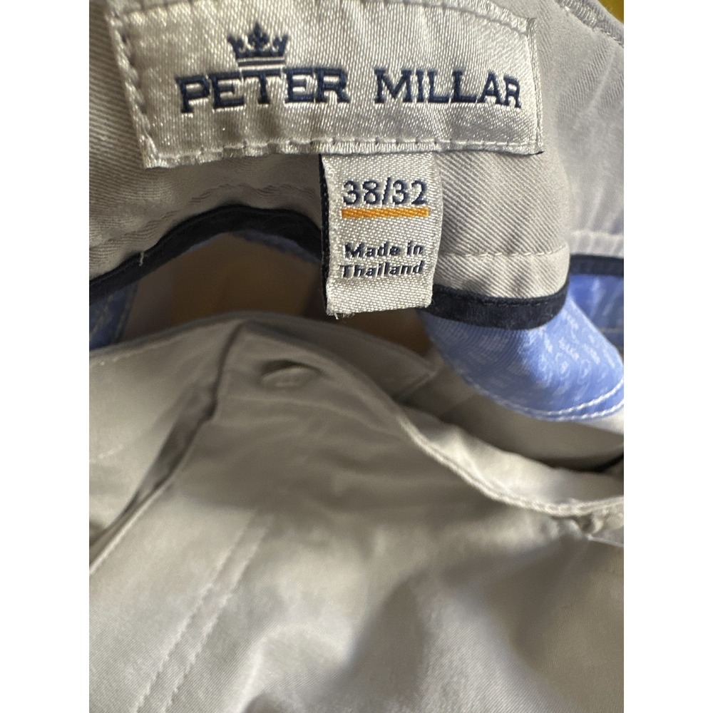 Peter Millar Pants Mens 38 x 32 Gray EB66 Performance 5 Pocket Golf *Flawed - Picture 6 of 11